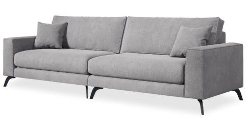 ספה סלוניקי 300 ס"מ בגוון צמנט לוגאן