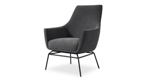 כורסא בונדברג בגוון אפור כהה מונזה