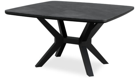 שולחן אוכל טאו נפתח 130 ס"מ בגוון אפור צפחה