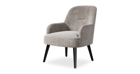 כורסא לידו רגל שחורה בגוון סוואנה טופי