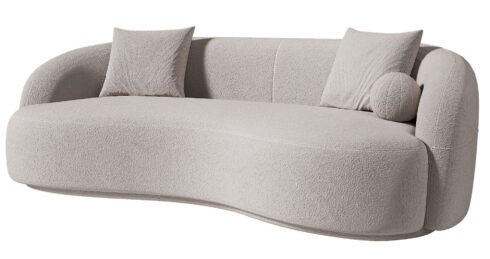 ספה בראגה 243 ס"מ בגווןן האנה גרייז'